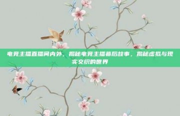 电竞主播直播间内外，揭秘电竞主播幕后故事，揭秘虚拟与现实交织的世界