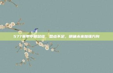 577赛季中期总结，盘点不足，明确未来加强方向